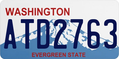 WA license plate ATD2763