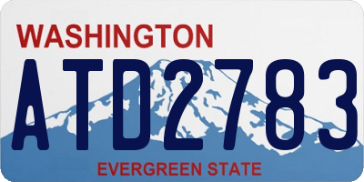 WA license plate ATD2783