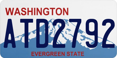 WA license plate ATD2792