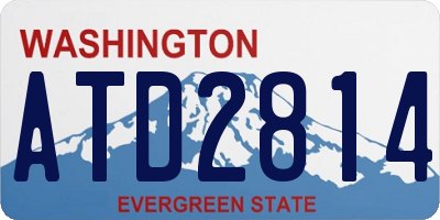 WA license plate ATD2814