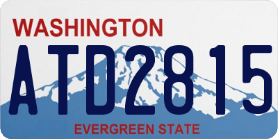 WA license plate ATD2815