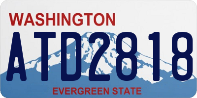 WA license plate ATD2818