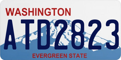 WA license plate ATD2823