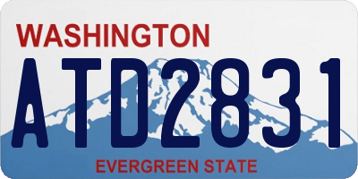 WA license plate ATD2831