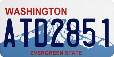 WA license plate ATD2851
