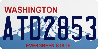 WA license plate ATD2853