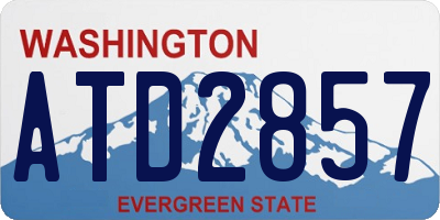 WA license plate ATD2857