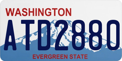 WA license plate ATD2880