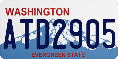 WA license plate ATD2905