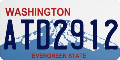WA license plate ATD2912