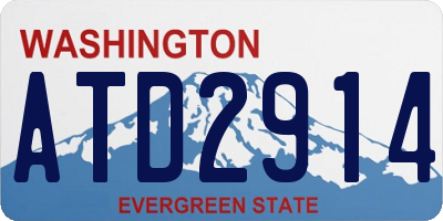WA license plate ATD2914