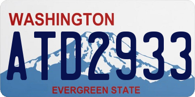 WA license plate ATD2933