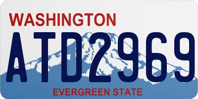 WA license plate ATD2969