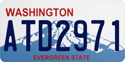 WA license plate ATD2971