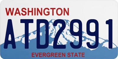 WA license plate ATD2991