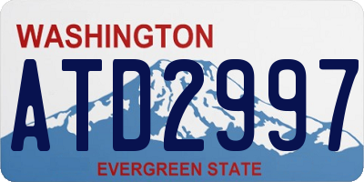 WA license plate ATD2997