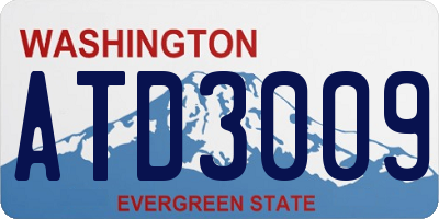 WA license plate ATD3009