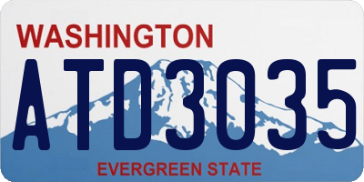 WA license plate ATD3035