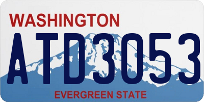 WA license plate ATD3053