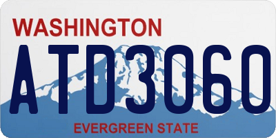 WA license plate ATD3060