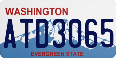 WA license plate ATD3065