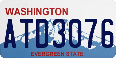 WA license plate ATD3076