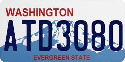 WA license plate ATD3080