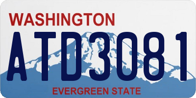 WA license plate ATD3081