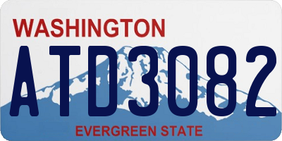 WA license plate ATD3082