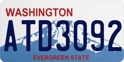 WA license plate ATD3092