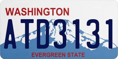 WA license plate ATD3131