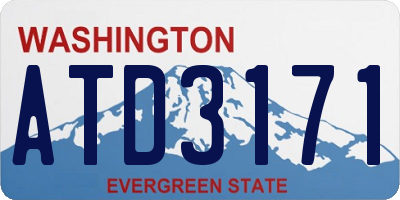 WA license plate ATD3171