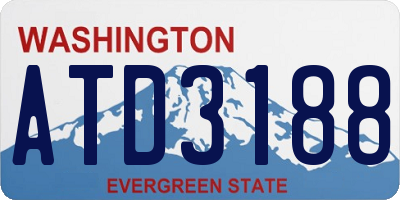 WA license plate ATD3188