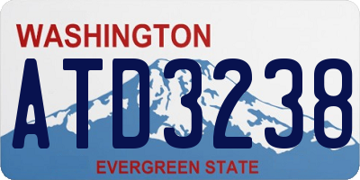 WA license plate ATD3238