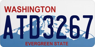 WA license plate ATD3267