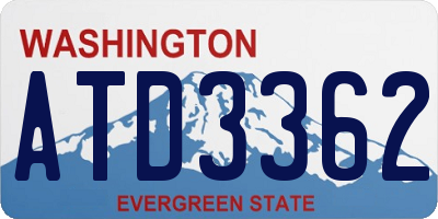WA license plate ATD3362