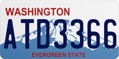 WA license plate ATD3366