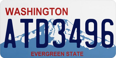 WA license plate ATD3496