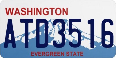 WA license plate ATD3516