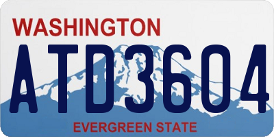 WA license plate ATD3604
