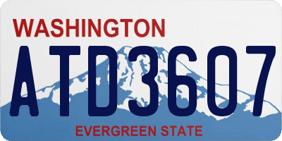 WA license plate ATD3607
