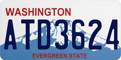 WA license plate ATD3624