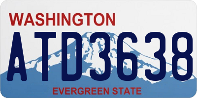 WA license plate ATD3638
