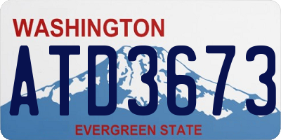 WA license plate ATD3673