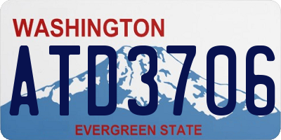 WA license plate ATD3706