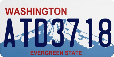 WA license plate ATD3718