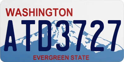 WA license plate ATD3727