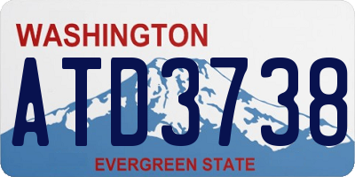 WA license plate ATD3738