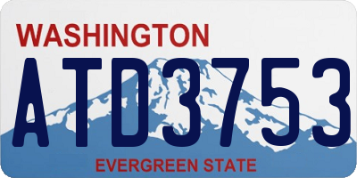 WA license plate ATD3753