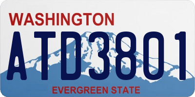 WA license plate ATD3801
